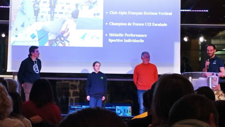Un trophée pour Fantin, champion de France d’escalade U12