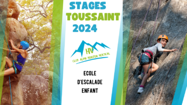 Stages et sorties escalade  Vacances de Toussaint