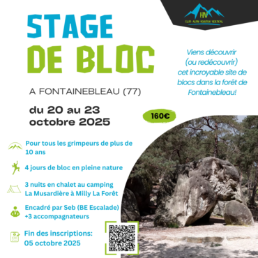 Stages Ecole d’escalade TOUSSAINT 2025